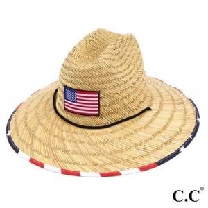 CC lifeguard hat with American flag trim.